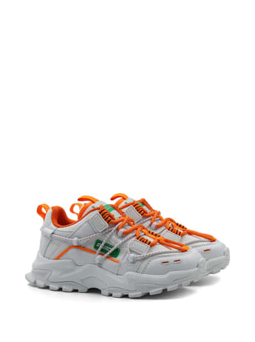 Benetton Sneakers in Weiß/ Orange
