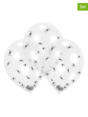 Amscan Latexballons "Spinnen" grijs/transparant - 6 stuks