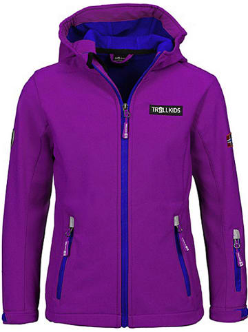 Trollkids Softshelljacke "Oslofjord" in Lila/ Blau
