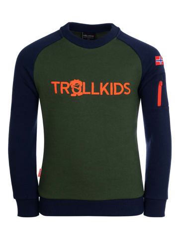 Trollkids Sweatshirt "Sandefjord" kaki