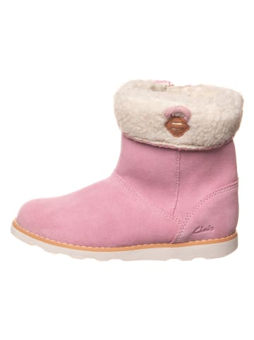 Clarks Leder-Boots "Crown Loop" in Rosa