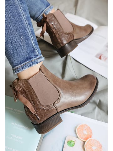 Foreverfolie Chelsea-Boots in Hellbraun