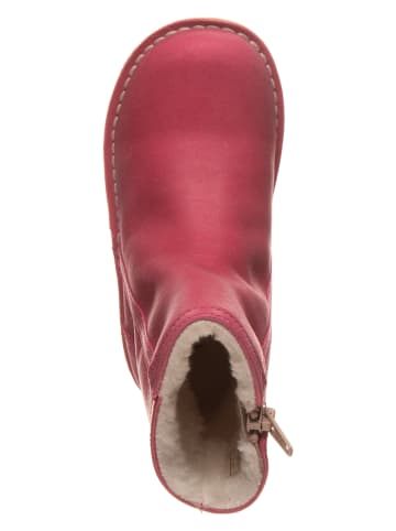 POM POM Leder-Winterboots in Pink