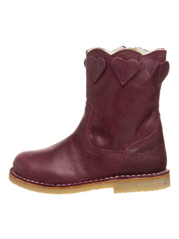 POM POM Leren winterboots bordeaux