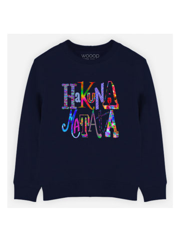 WOOOP Sweatshirt "Hakuna matata" donkerblauw