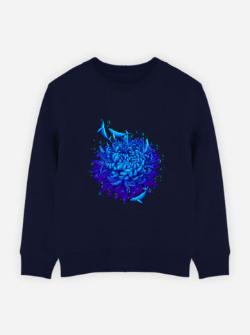 WOOOP Sweatshirt "Sea Flower" donkerblauw