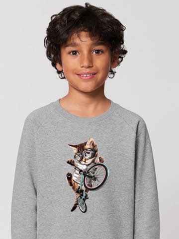 WOOOP Sweatshirt "BMX Cat" grijs