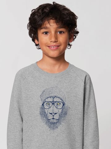 WOOOP Bluza "Cool Lion" w kolorze szarym