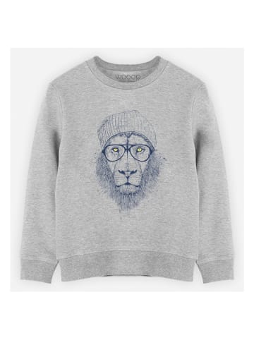 WOOOP Sweatshirt "Cool Lion" grijs