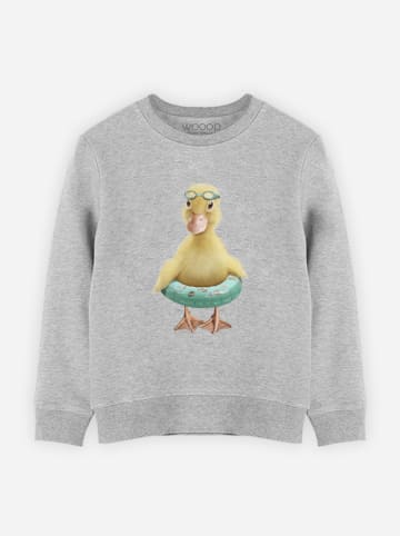 WOOOP Sweatshirt "Duck" in Grau
