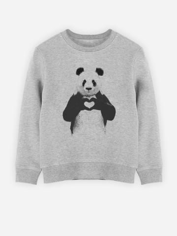 WOOOP Bluza "Love Panda" w kolorze szarym