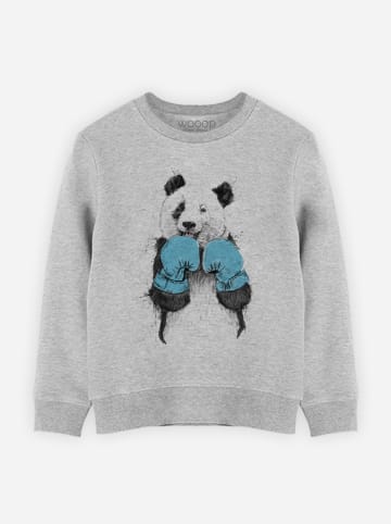 WOOOP Sweatshirt "The Winner Panda" grijs