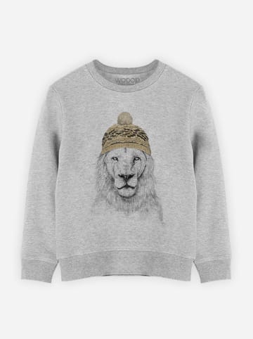 WOOOP Sweatshirt "Winter in coming" in Grau