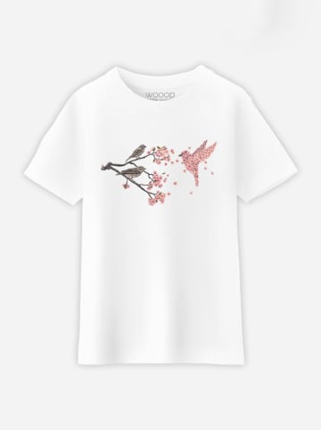 WOOOP Shirt "Blossom Bird" in Weiß
