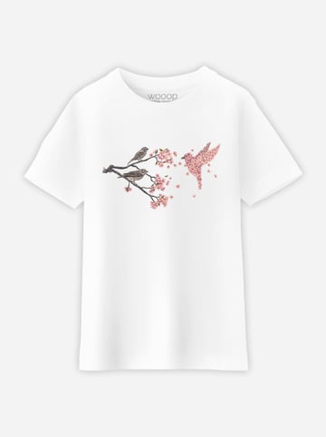 WOOOP Shirt "Blossom Bird" in Weiß
