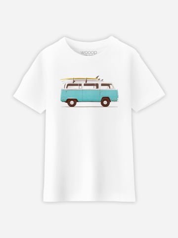 WOOOP Shirt "Blue Van" in Weiß