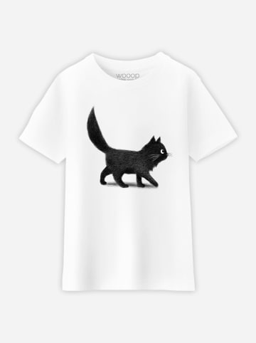 WOOOP Shirt "Creeping Cat" wit