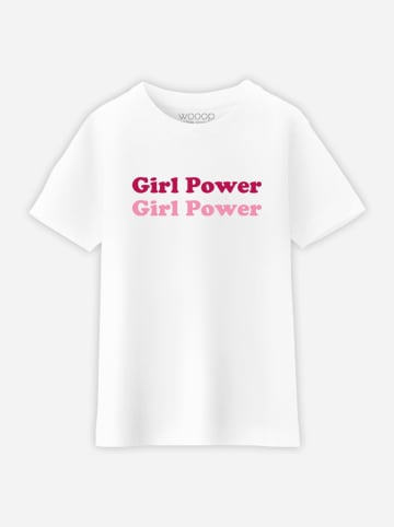 WOOOP Shirt "Girl Power" in Weiß