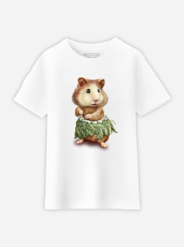 WOOOP Koszulka "Hamster Hula" w kolorze białym