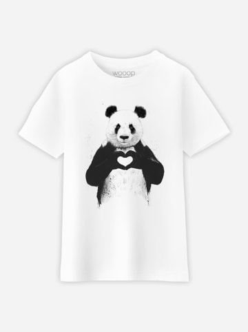 WOOOP Shirt "Love Panda" in Weiß