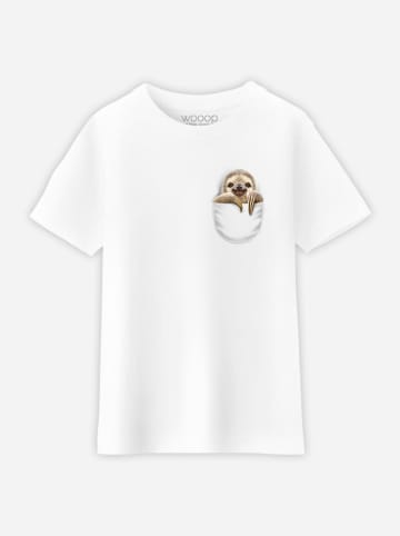 WOOOP Shirt "Pocket Sloth" wit