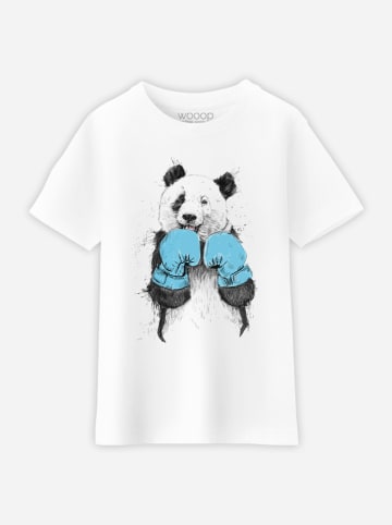 WOOOP Shirt "The Winner Panda" in Weiß