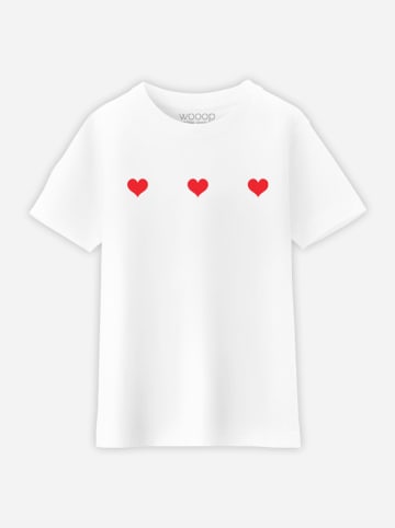 WOOOP Shirt "Trois Petits Coeurs" in Weiß