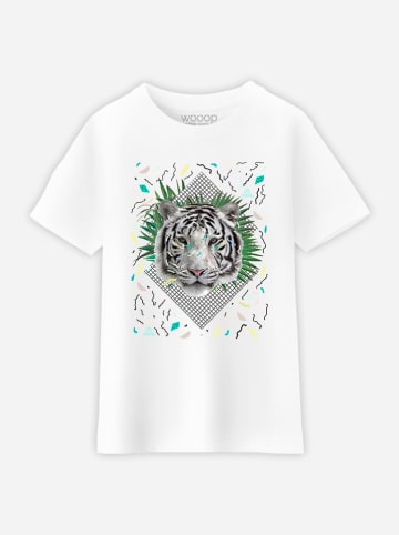 WOOOP Shirt "White Tiger" in Weiß