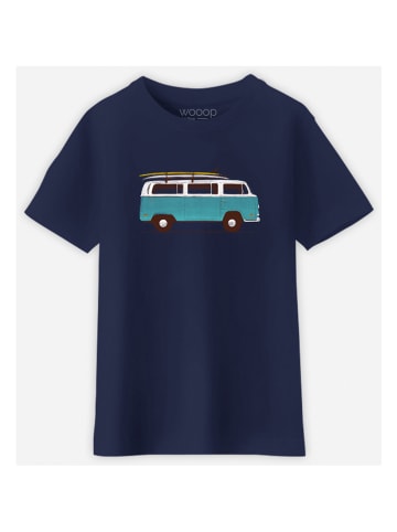 WOOOP Koszulka "Blue van" w kolorze granatowym