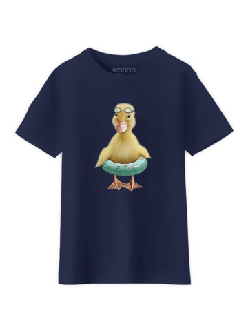 WOOOP Koszulka "Duck bouee" w kolorze granatowym