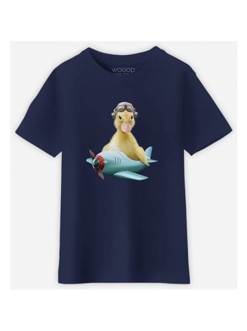 WOOOP Shirt "Duck pilot" donkerblauw