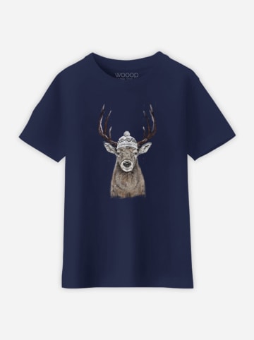 WOOOP Shirt "Let's go outside" donkerblauw