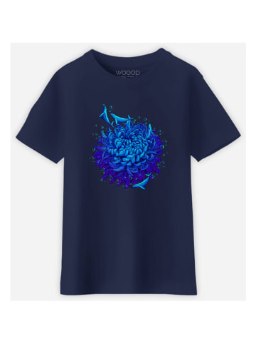 WOOOP Shirt "Sea flower" donkerblauw