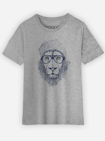 WOOOP Koszulka "Cool Lion" w kolorze szarym