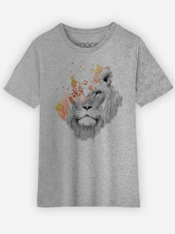 WOOOP Koszulka "If I roar" w kolorze szarym