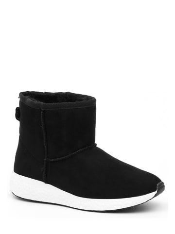 ISLAND BOOT Leder-Winterboots "Spotty" in Schwarz