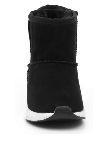 ISLAND BOOT Leder-Winterboots "Spotty" in Schwarz