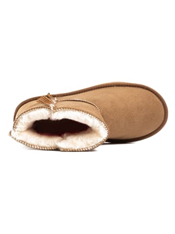 ISLAND BOOT Botki zimowe "Belma" w kolorze jasnobrązowym