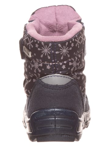 Richter Shoes Zimowe botki w kolorze granatowo-jasnoróżowym