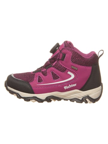 Richter Shoes Buty trekkingowe w kolorze różowo-czarnym