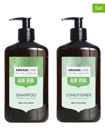 Argani Care 2-delige haarverzorgingsset "Aloe Vera - voor droog haar", elk 400 ml