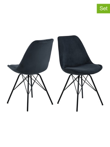 AC Design Krzesła (2 szt.) "Eris" w kolorze czarnym - 48,5 x 85,5 x 54 cm