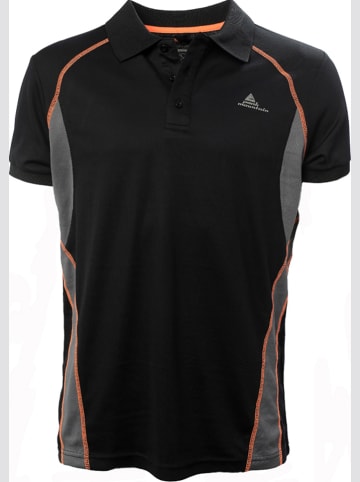Peak Mountain Funkcyjna koszulka polo w kolorze czarnym