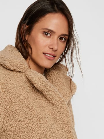 Noisy may Płaszcz pluszowy "Gabi" w kolorze jasnobrązowym