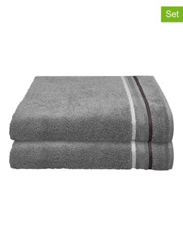 Schiesser Ręczniki prysznicowe (2 szt.) "Skyline" w kolorze szarym
