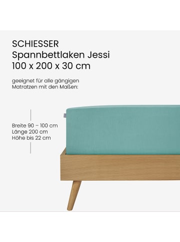 Schiesser Jersey hoeslaken turquoise