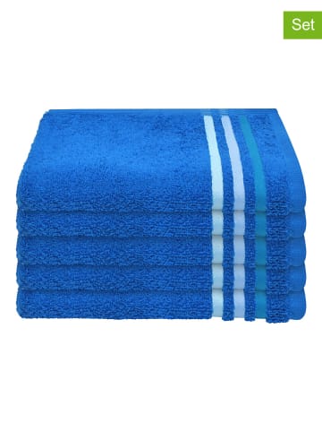 Schiesser Ręczniki (5 szt.) "Skyline" w kolorze niebieskim dla gości