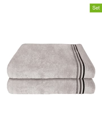 Schiesser Ręczniki prysznicowe (2 szt.) "Skyline Color" w kolorze srebrnym