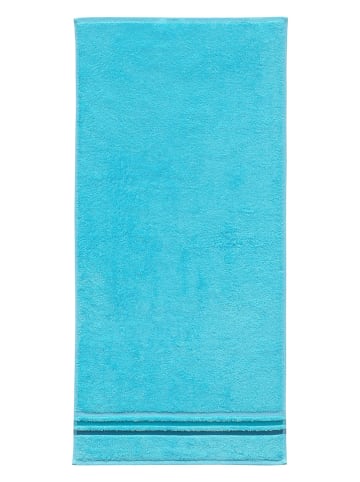 Schiesser 2-delige set: badhanddoeken "Skyline" turquoise