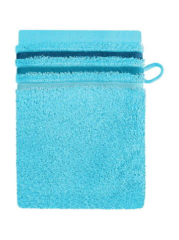 Schiesser 5-delige set: washandjes "Skyline" turquoise
